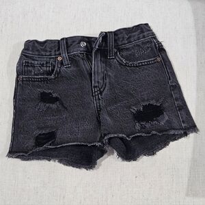 Old Navy Black Distressed Denim Shorts